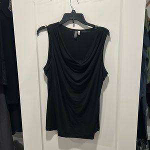 Ibex Merino Wool Women's Aria Sleeveless Cowl Neck Tank Black Size Large